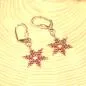 Preview: Ohrringe Schneeflocke Weihnachten in rot versilbert - ohrringe modeschmuck vergoldet weihnachten schneeflocke rot (1)